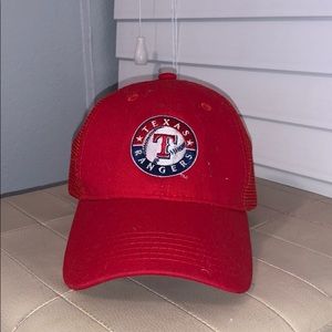 Texas Rangers snack stand workers hat